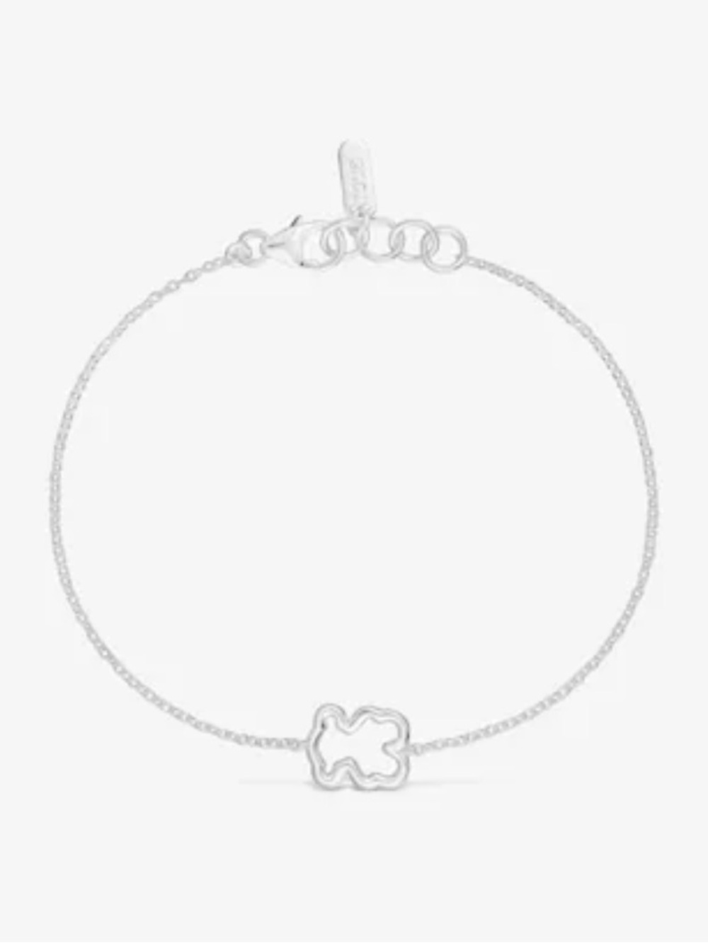 SILVER CHAIN BRACELET WITH BEAR MOTIF NEW SILUETA